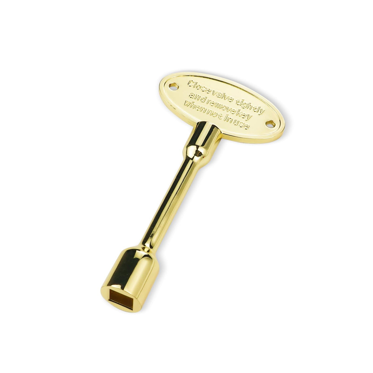 OXDFK 3-inch universal gas valve key with chrome finish for quick valve access.