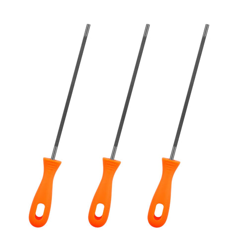 OXDFK chainsaw file 5-32 inch sharpens chains for clean wood cuts.