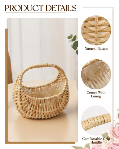 OXDFK home decor rattan basket, stylish on shelves or tables