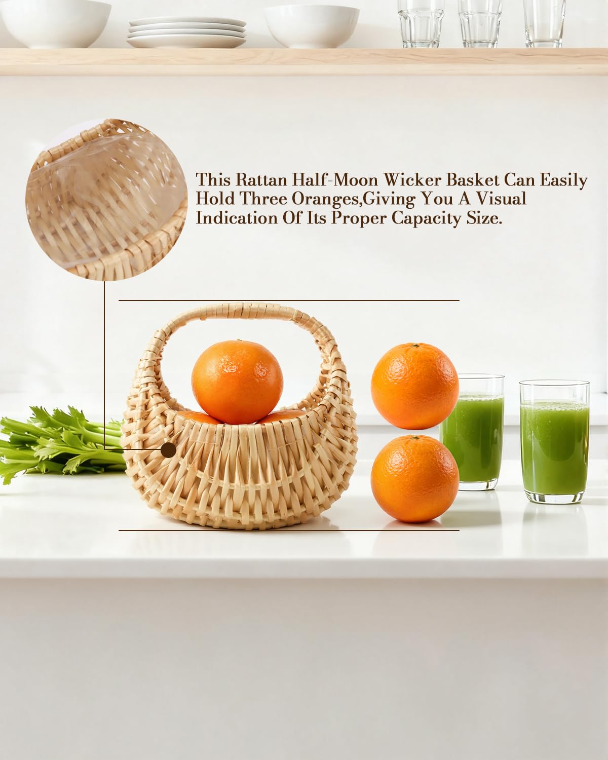 OXDFK picnic mini wicker basket, ideal for snacks and gatherings