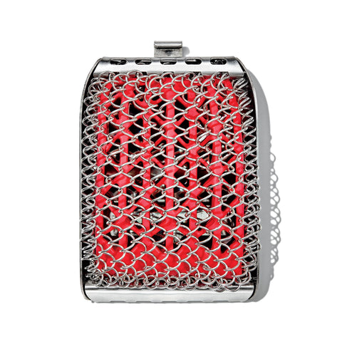 OXO Good Grips bristle-free coiled grill brush cleans hot grates without wire remnants.