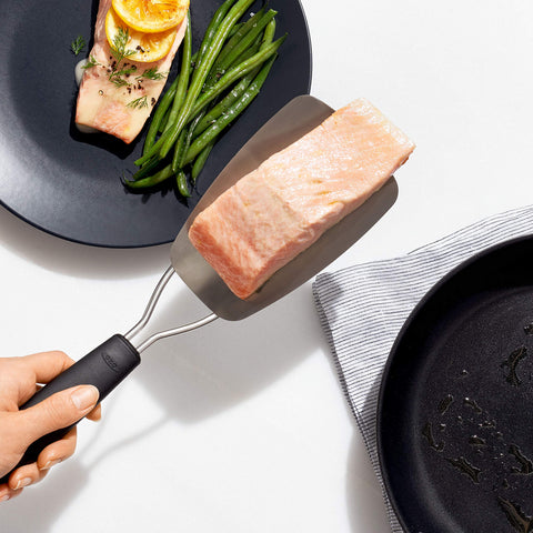 OXO Good Grips flexible turner with soft handle for easy cookie lifting after baking