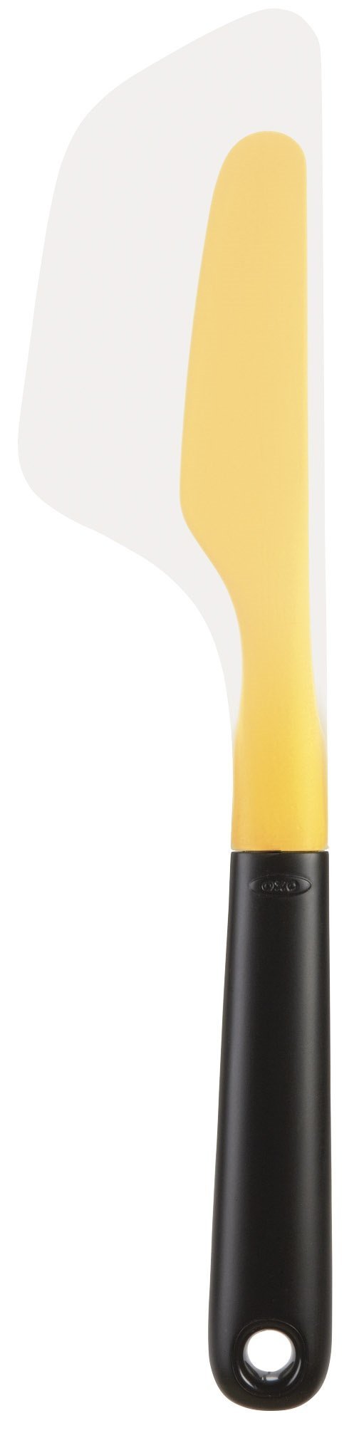OXO Good Grips Flip and Fold Omelet Turner glides under omelets for easy flipping on non-stick pans.