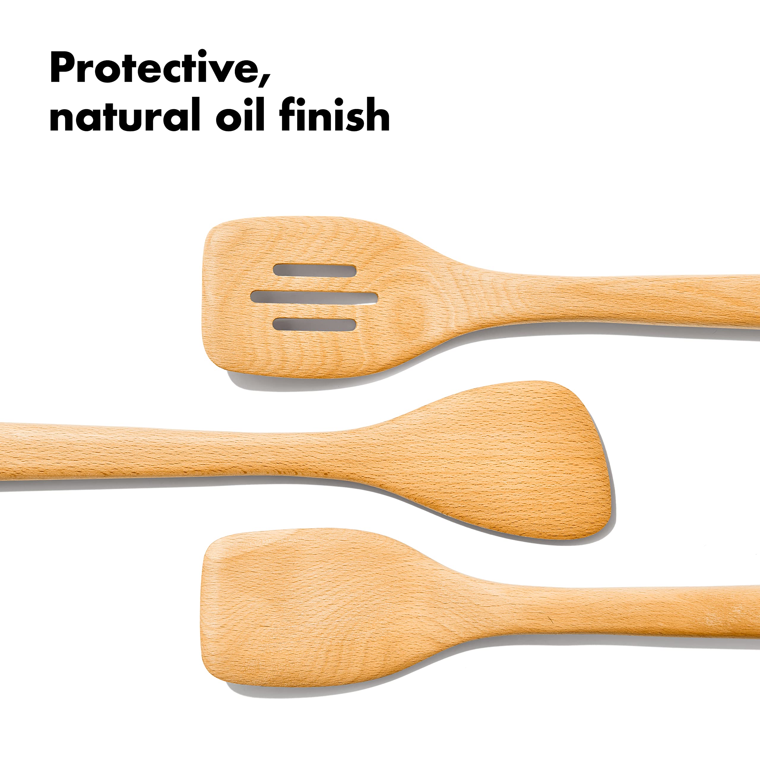 OXO Good Grips beechwood construction with FSC certification supports sustainable use.