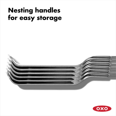 OXO Good Grips skewers nest for compact, space-saving storage
