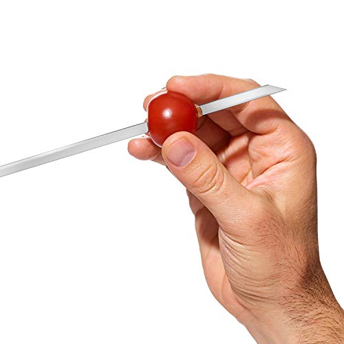 OXO Good Grips skewers enable easy transfer from grill to plate