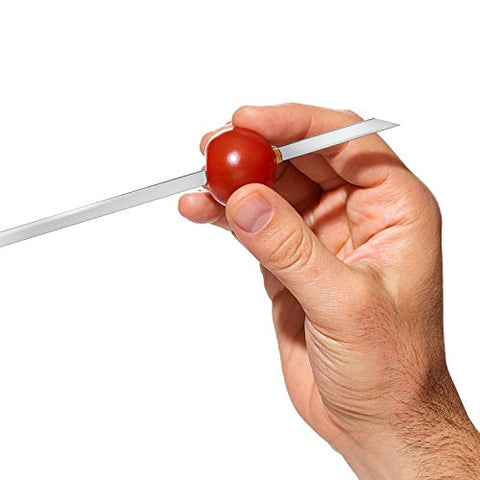 OXO Good Grips skewers enable easy transfer from grill to plate
