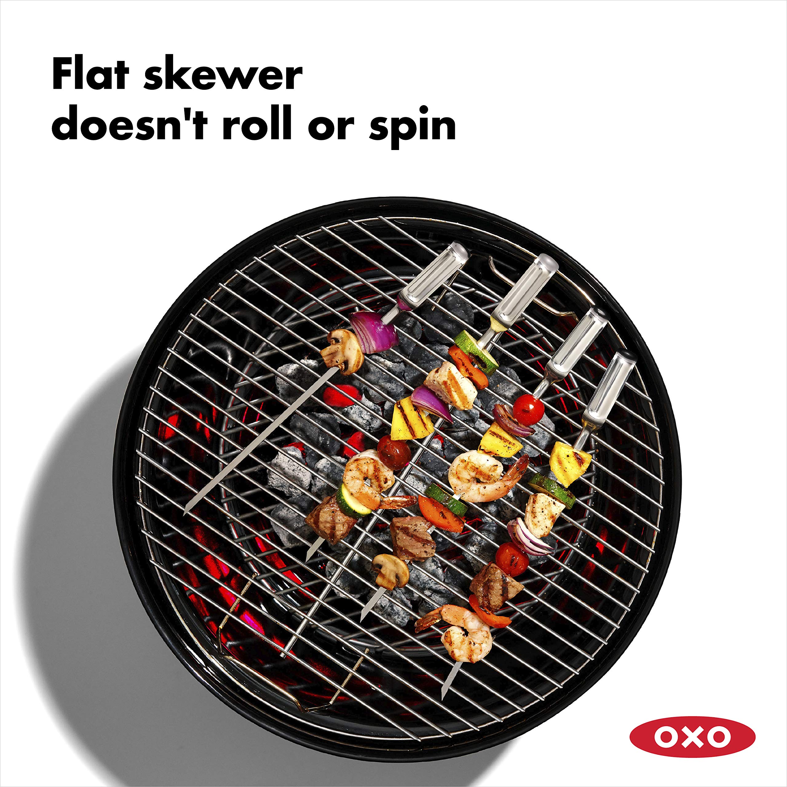 OXO Good Grips skewers include a thumb divot for plating convenience