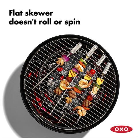 OXO Good Grips skewers include a thumb divot for plating convenience