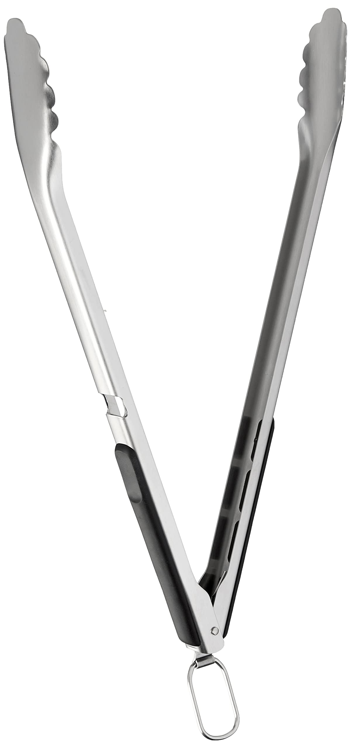 OXO Good Grips grilling tongs with a non-slip grip for precise control.