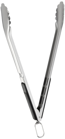 OXO Good Grips grilling tongs with a non-slip grip for precise control.