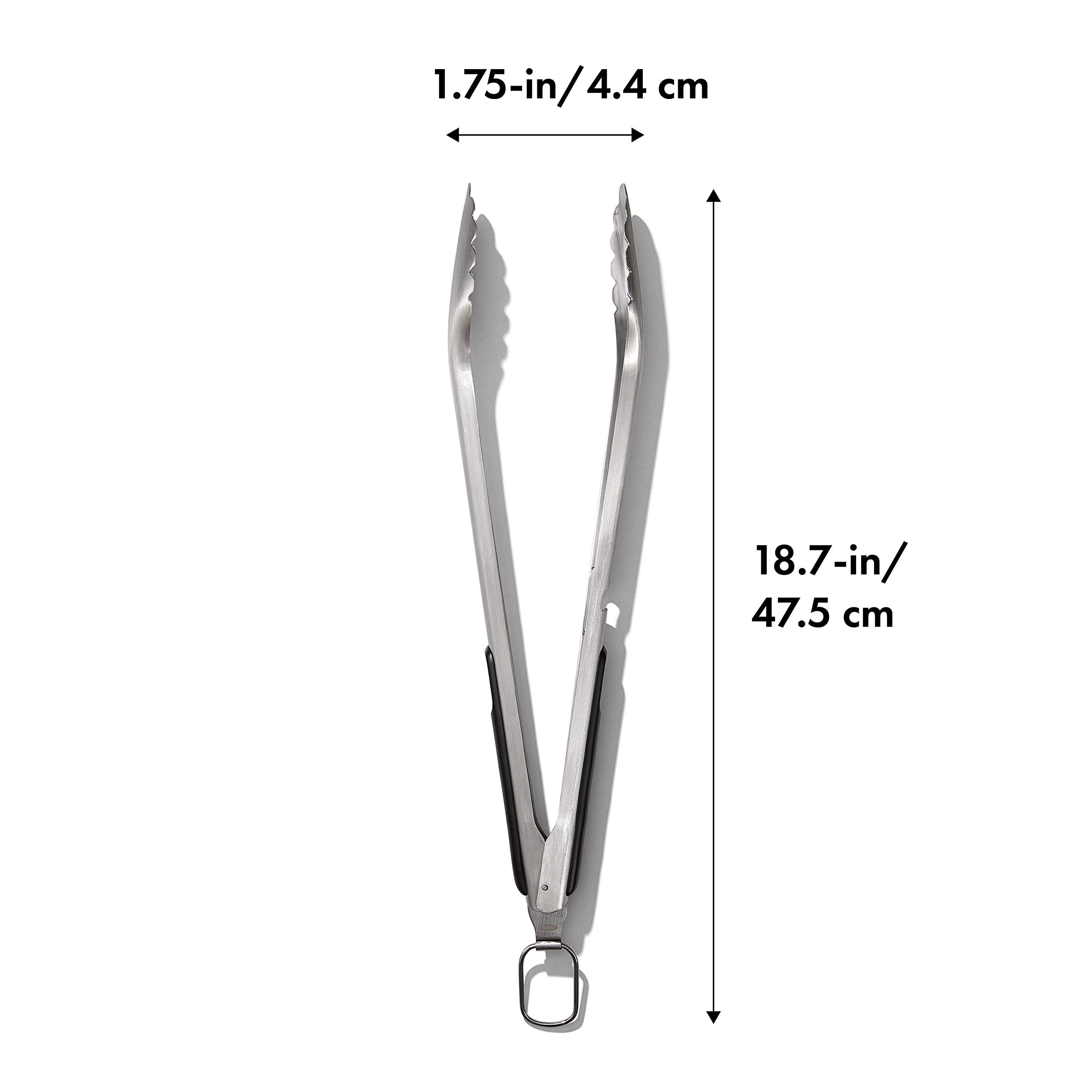 OXO Good Grips Grilling Tongs scalloped grip for thick cuts