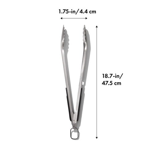 OXO Good Grips Grilling Tongs scalloped grip for thick cuts