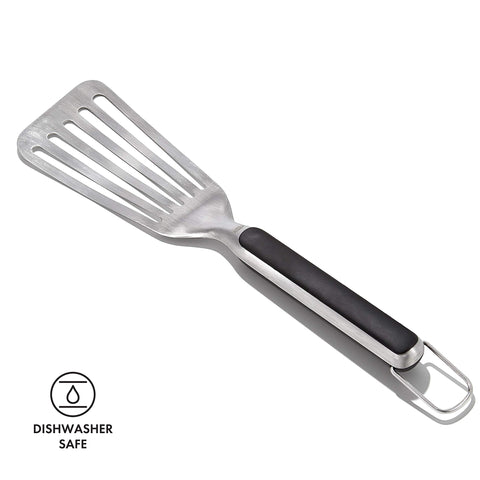 OXO Good Grips precision Turner lifting thick cuts with leverage
