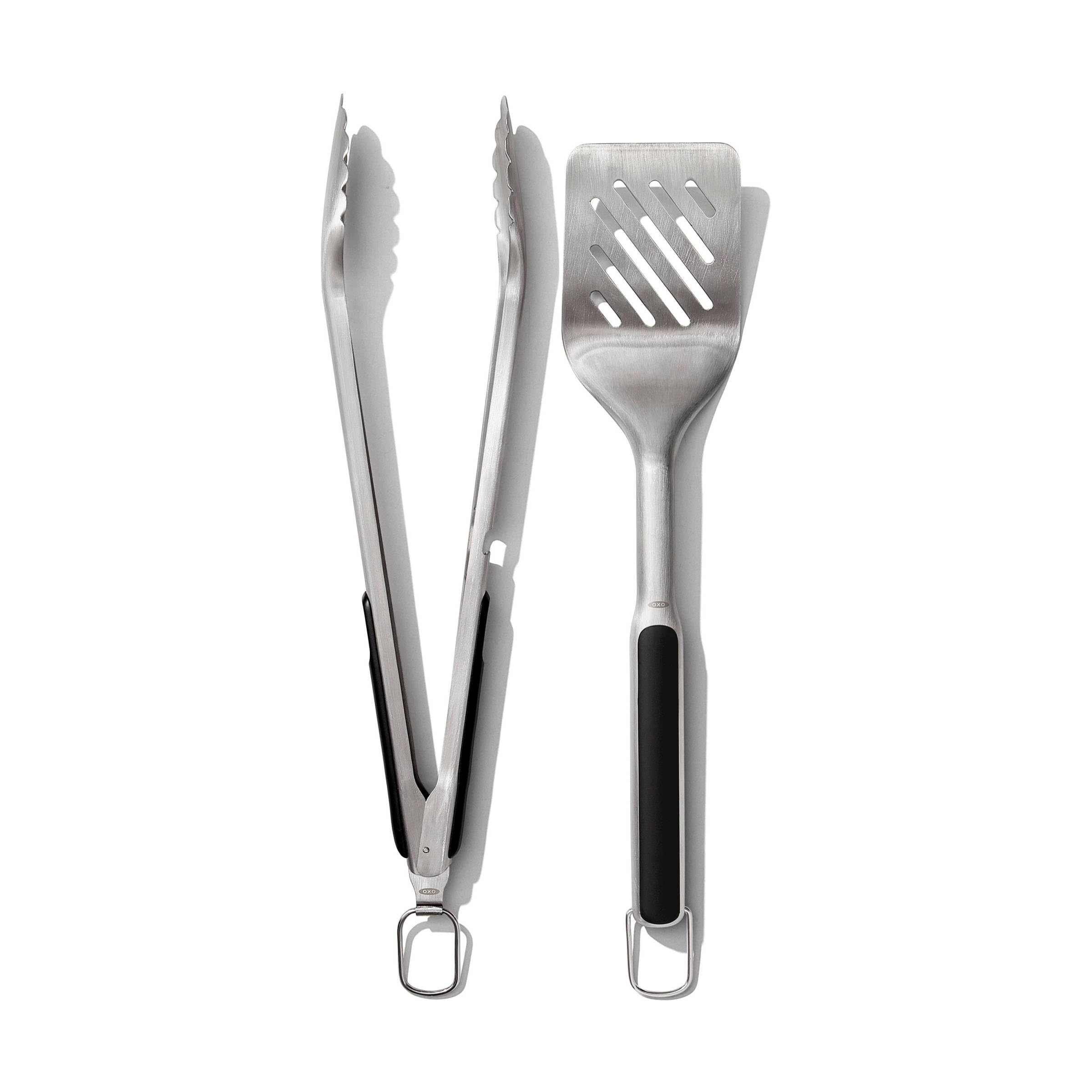 OXO Good Grips grilling turner with beveled head for easy under-food lifting