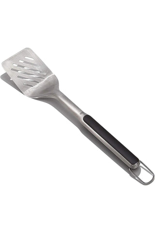 OXO Good Grips grilling Turner with black handle, sturdy for easy burger flipping