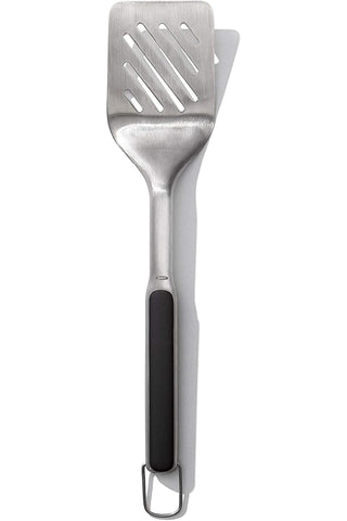 OXO Good Grips grilling Turner features a double-bend design for leverage