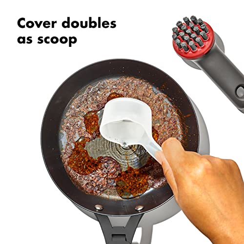 OXO Outdoor Heavy Duty Brush angled bristles cleaning ridges.