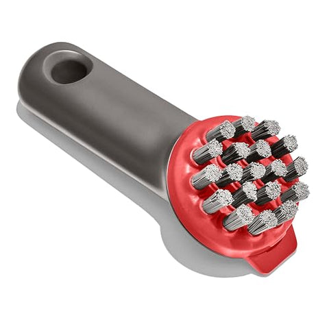 OXO Outdoor Heavy Duty Brush bristles closeup showing tough residue removal.