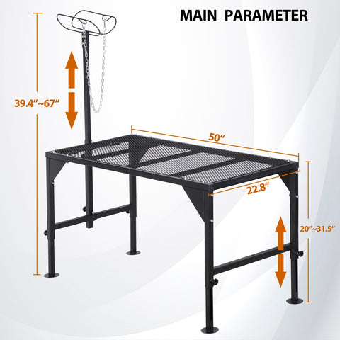 Oxphanor front view metal livestock stand provides stable positioning