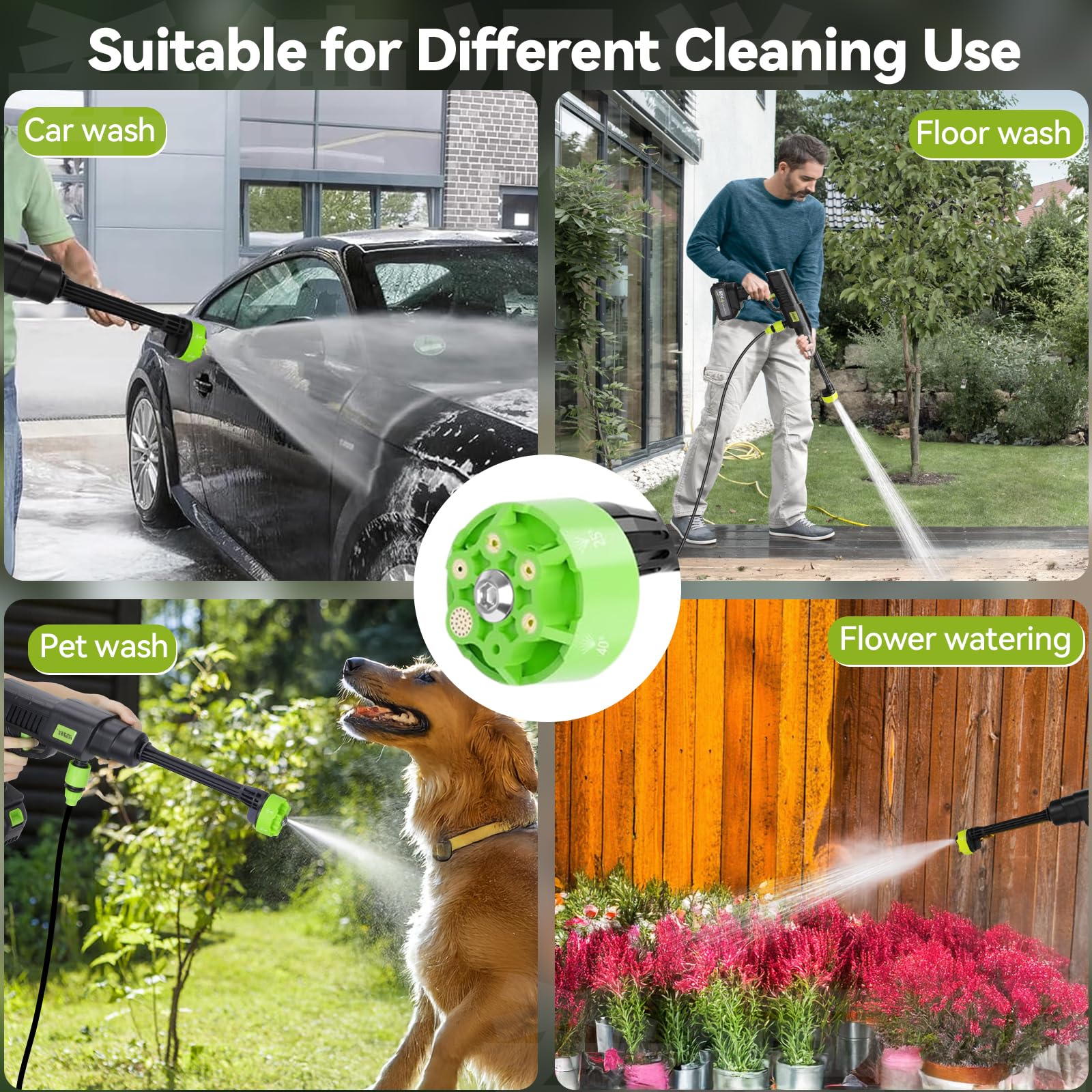 Oxtravyn portable cordless pressure washer kit includes everything for on-the-go cleaning.