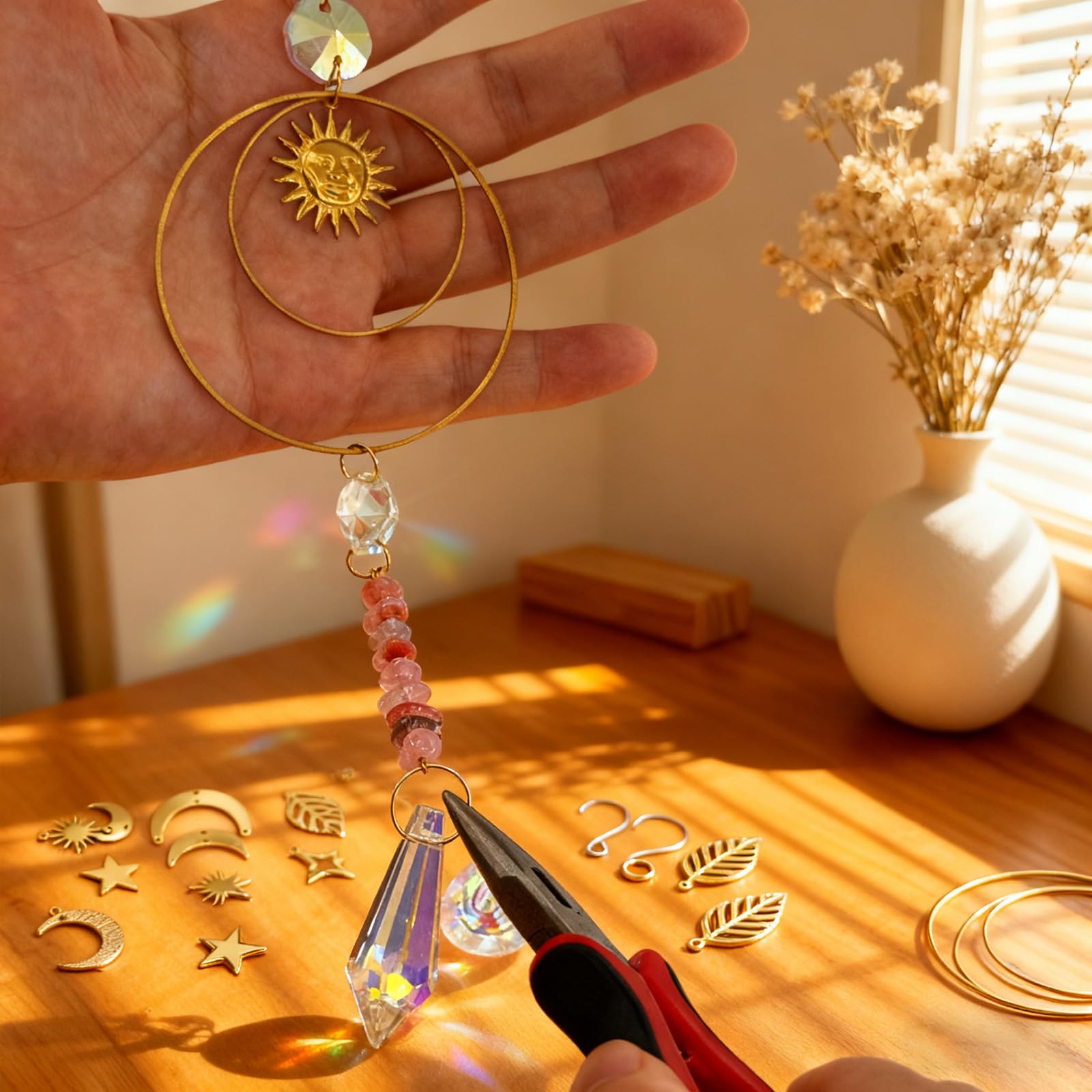 OYACH sun and moon charm for celestial decor