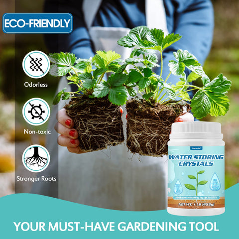 Oycevila odorless, non-toxic plant care crystals for healthy soil.