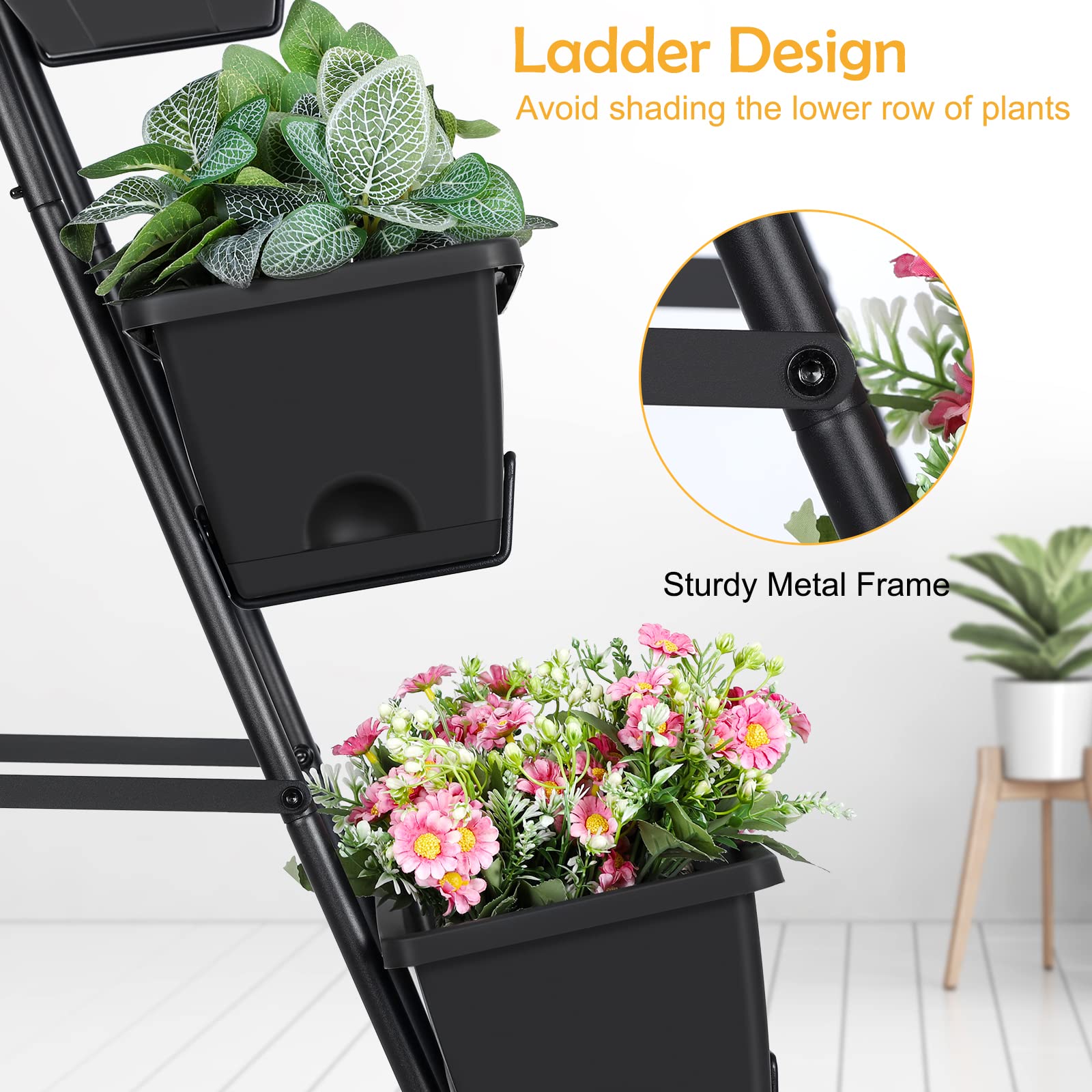 OYEAL drainage tray and holes prevent overwatering while feeding plants.