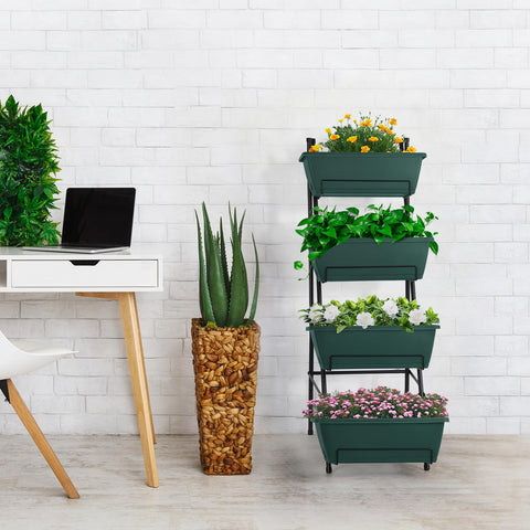 OYEAL elevated planter shown on a sunny balcony for easy care.