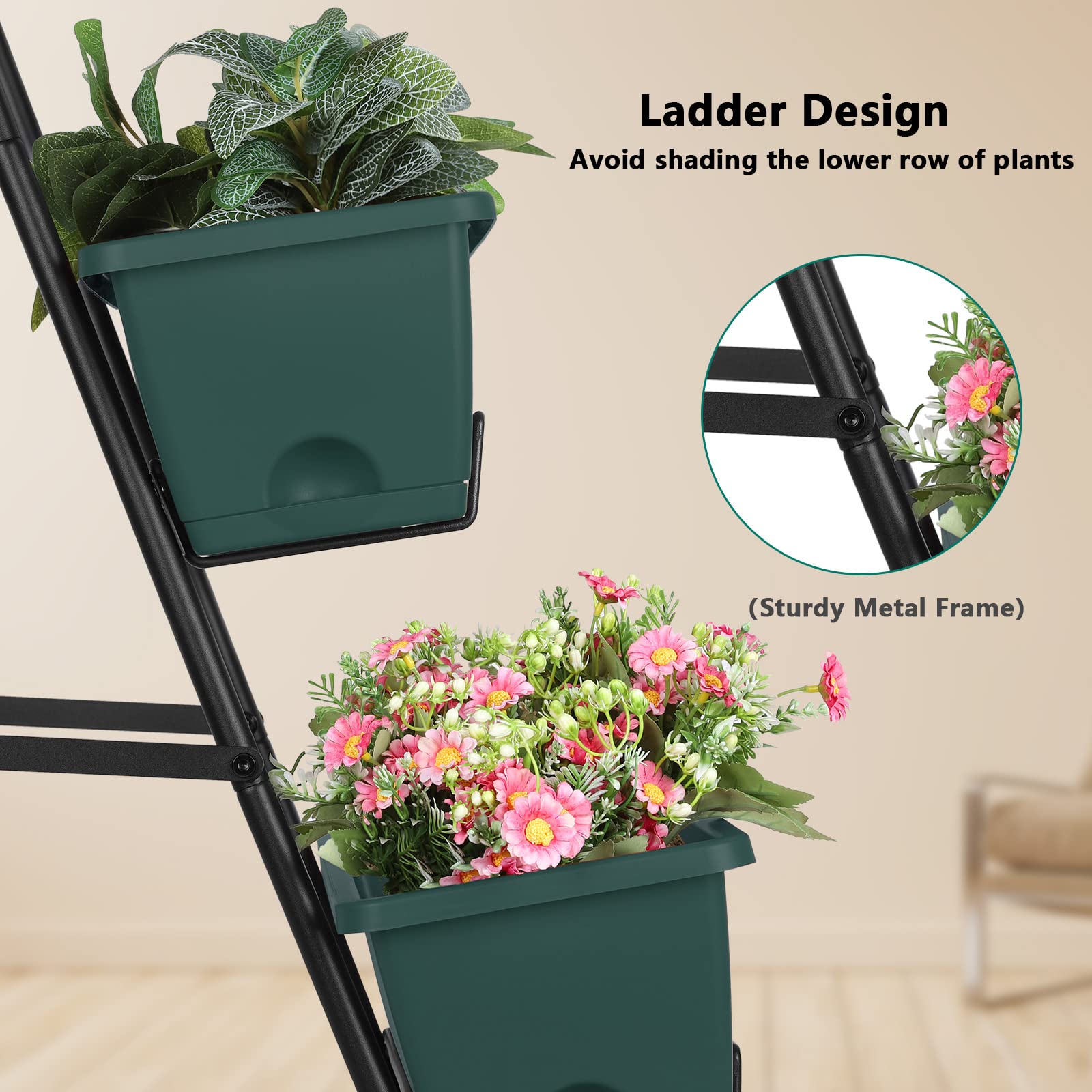 OYEAL four-tier vertical bed design fits balconies without obstructing lower plants.