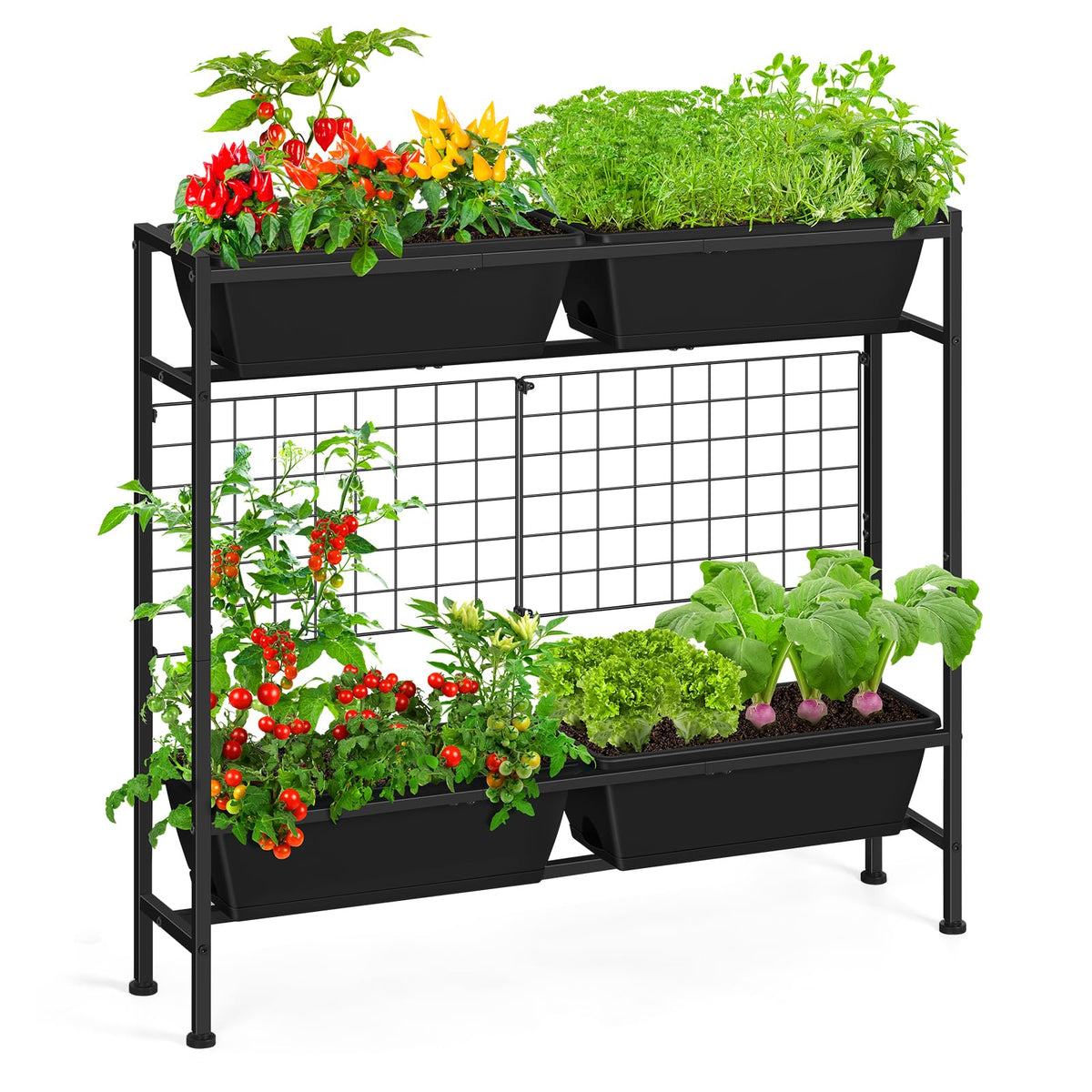 OYEAL raised garden bed 32 tall with sturdy legs for elevated balcony gardening.