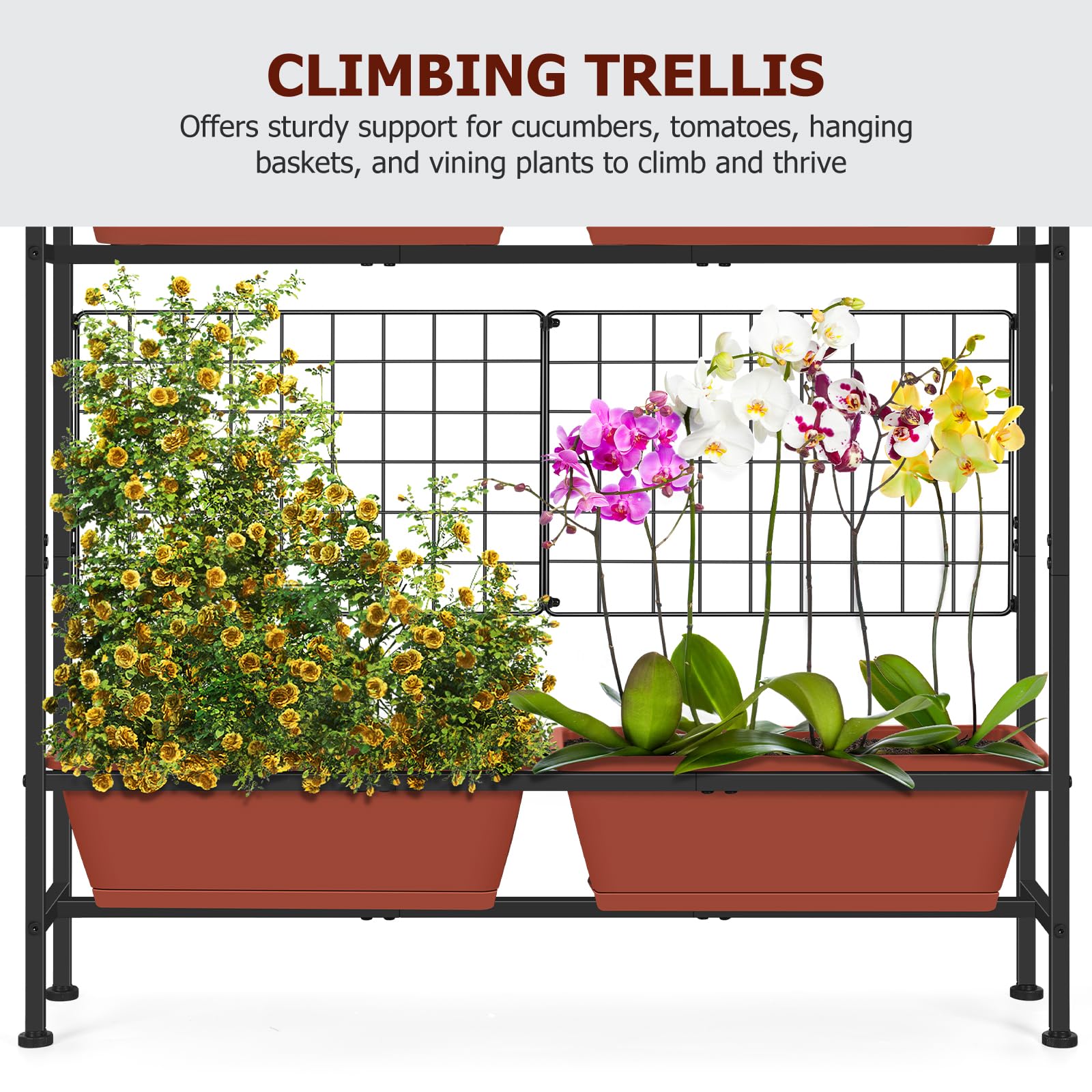 OYEAL removable drainage tray keeps indoor or balcony areas tidy.