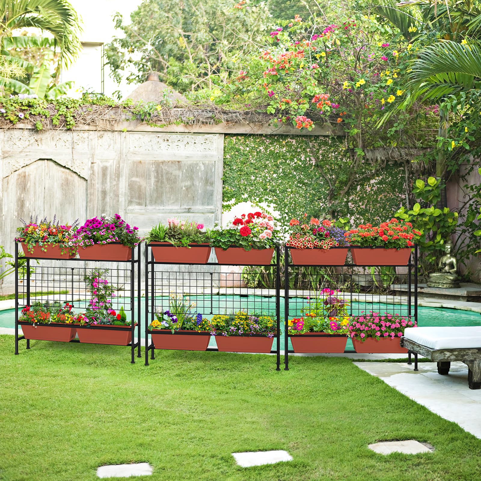 OYEAL 32-inch indoor herb garden offers comfortable tending.