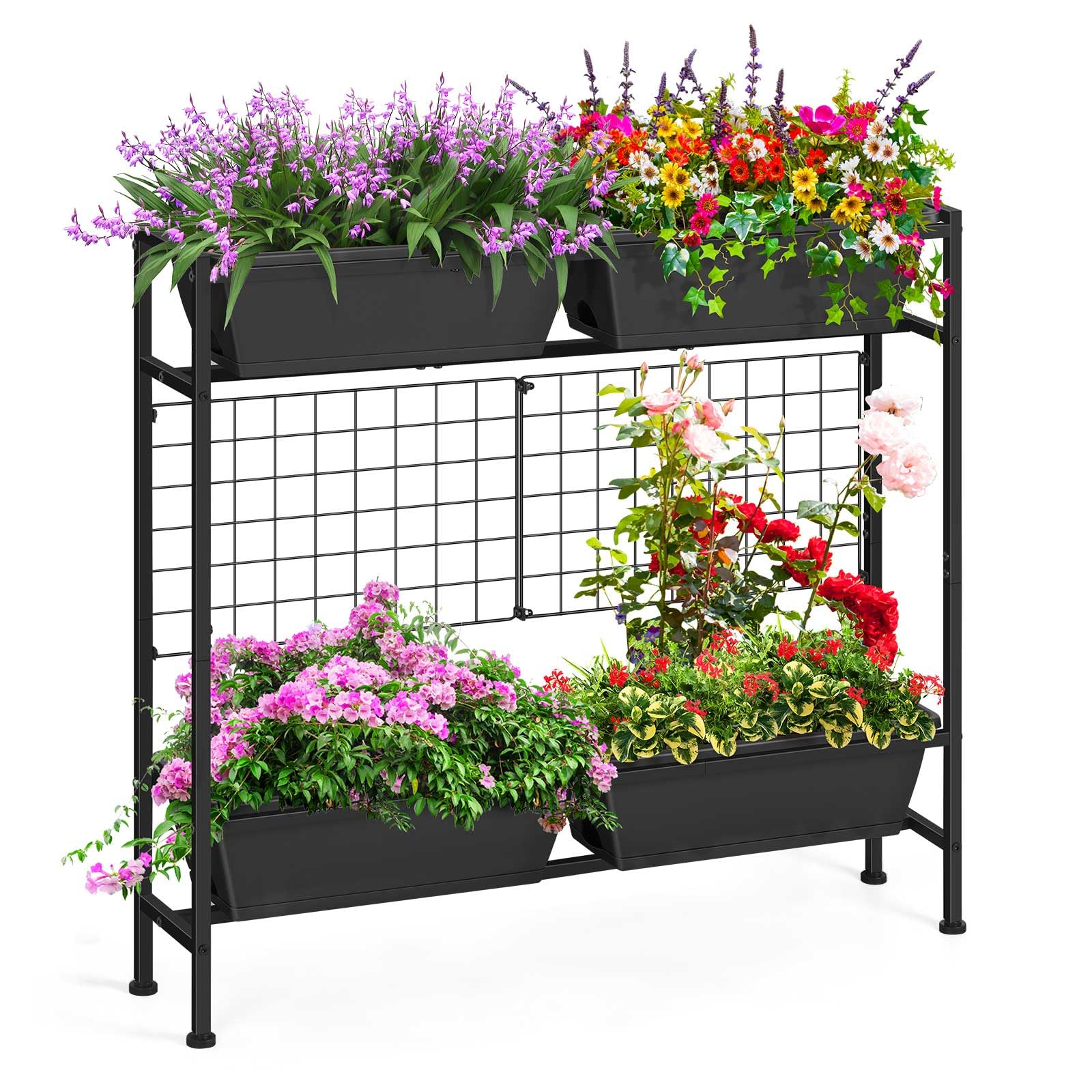 OYEAL raised garden bed with legs – side view for accessible height.