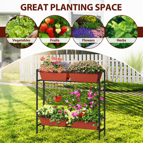 OYEAL elevated bed includes drainage holes to prevent overwatering.