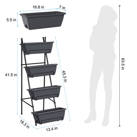 OYEAL raised planter box showing compact size for patios and balconies.