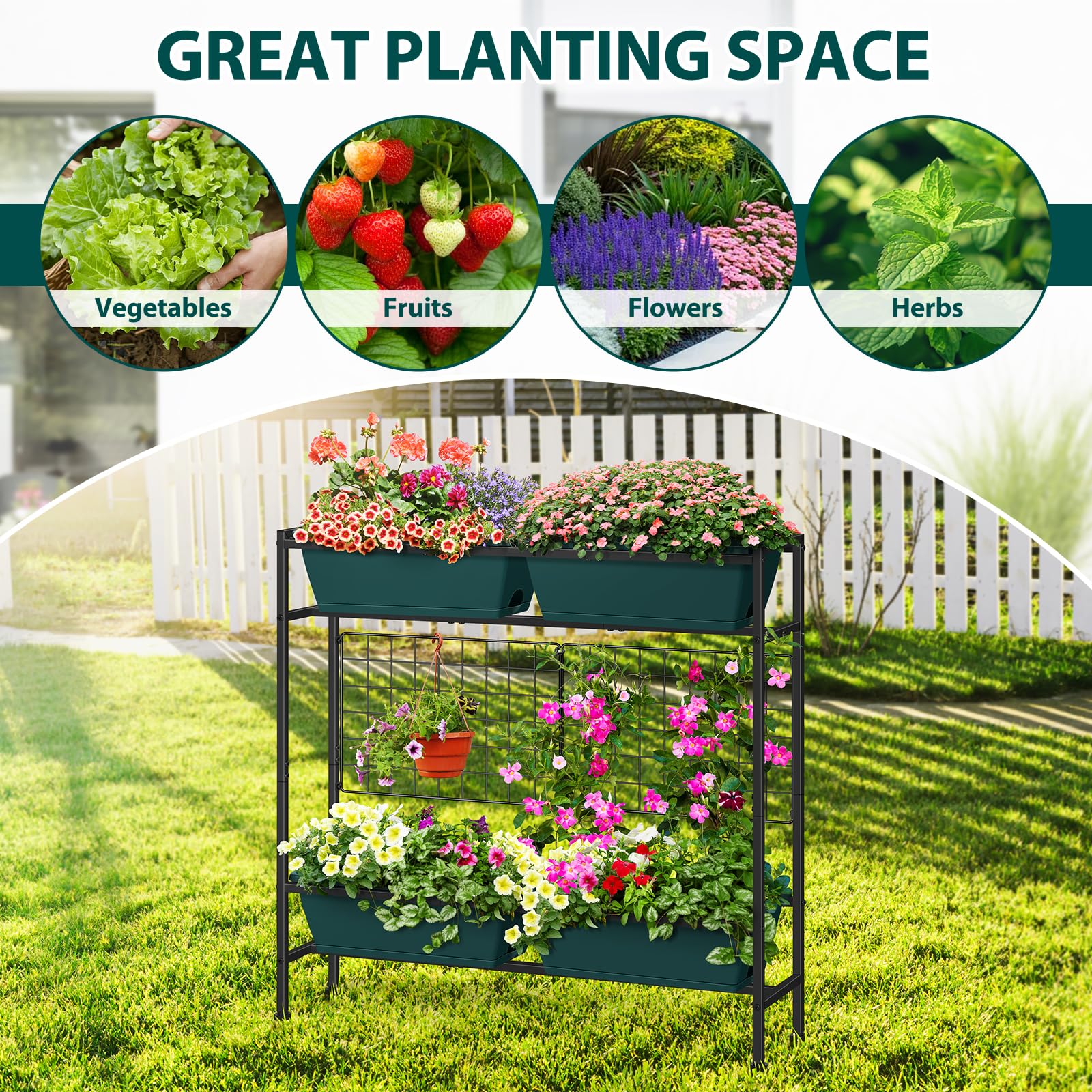 OYEAL removable drainage tray helps keep floors and patios clean.