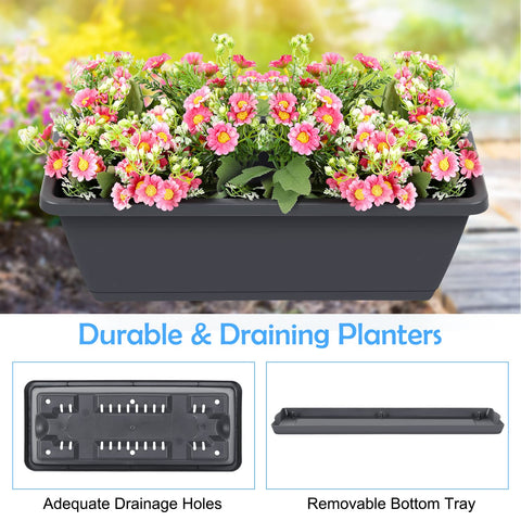 OYEAL sturdy metal frame with triangular design supports plants securely.