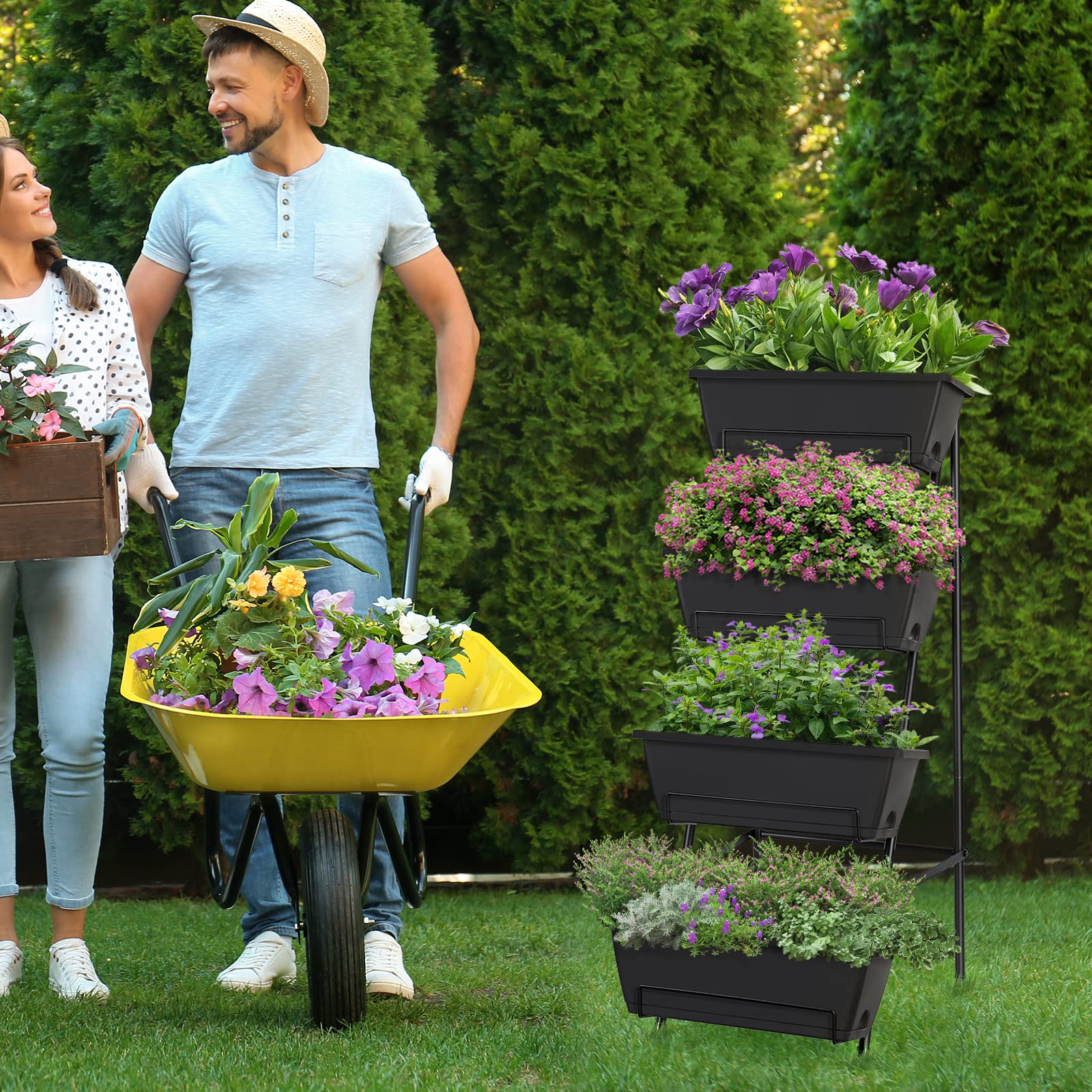 OYEAL triangular frame adds stability for indoor and outdoor gardening.