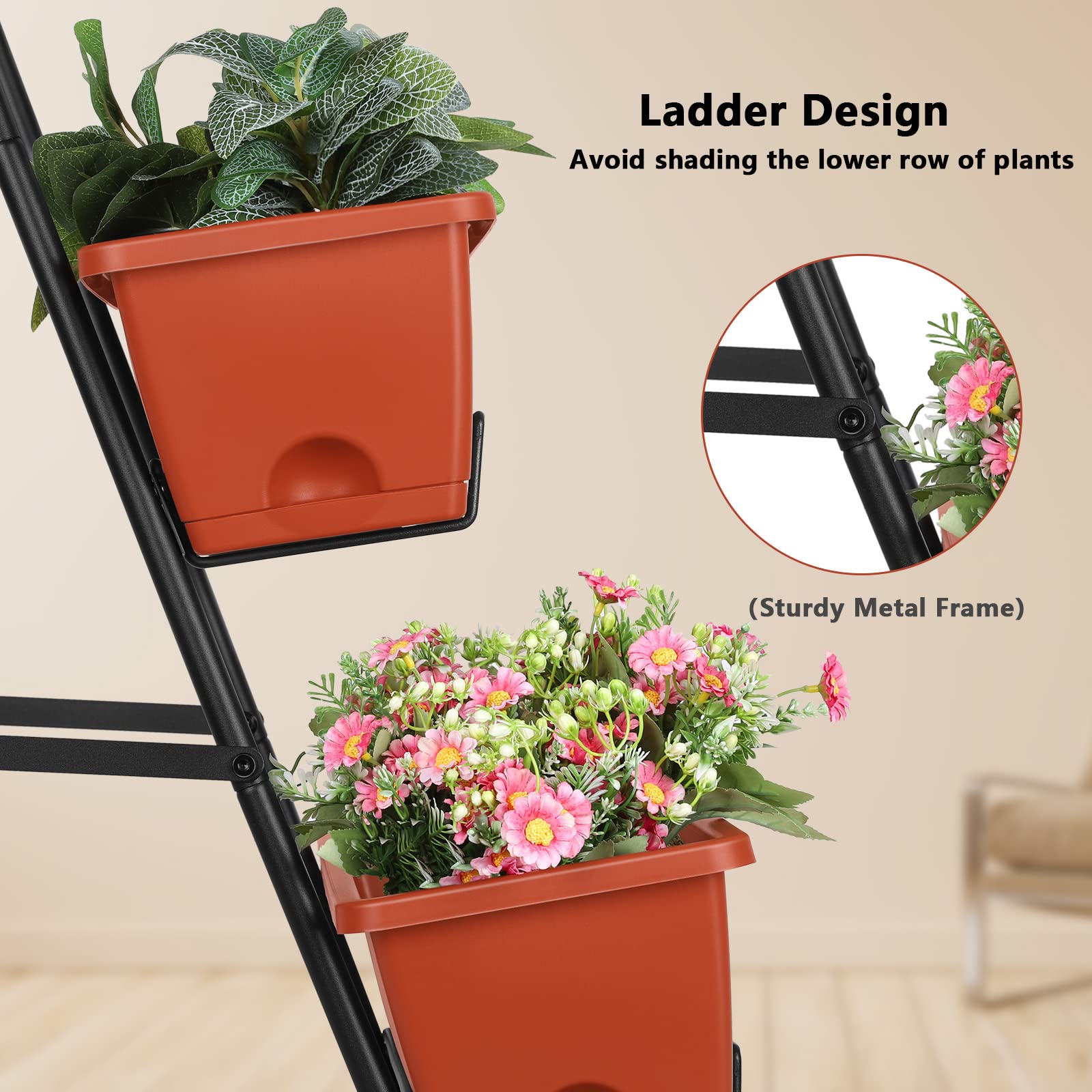OYEAL vertical garden bed top-down planting area displays organized herb rows.