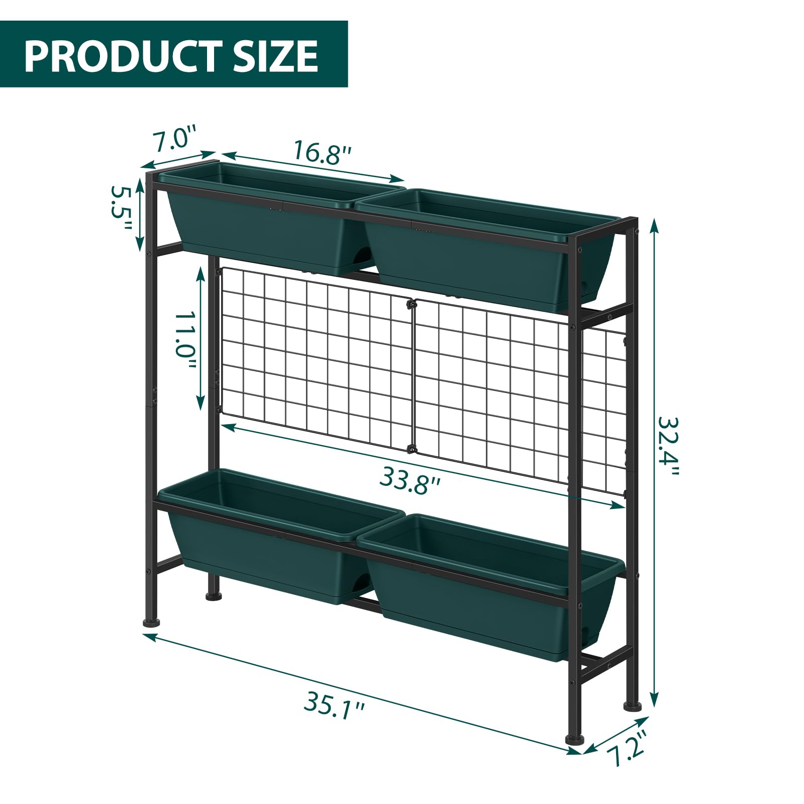 OYEAL vertical herb garden planter keeps herbs organized and within reach.