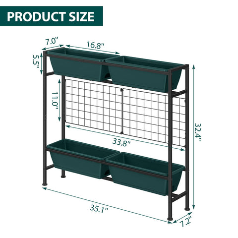 OYEAL vertical herb garden planter keeps herbs organized and within reach.