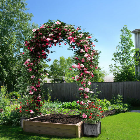 OYEAL wedding arch setup as an elegant ceremony backdrop