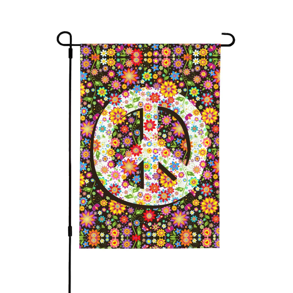 Oyebn Flowers of Peace flag, double-sided display, enhances curb appeal with vibrant outdoor color.