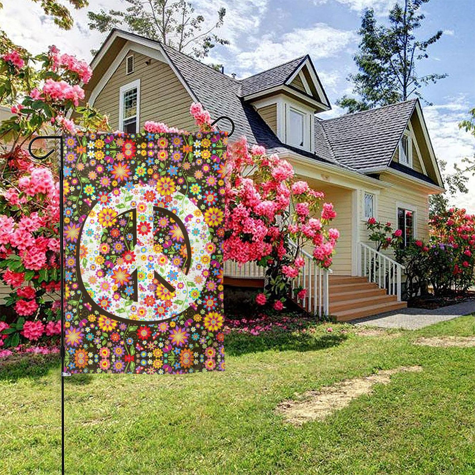 Oyebn Flowers of Peace flag, gift-worthy decor for home celebrations.