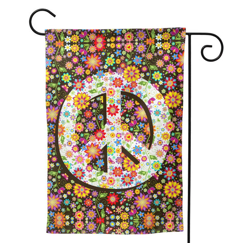 Oyebn Flowers of Peace flag, machine washable for easy care.