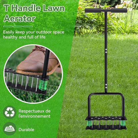 oyeftp lawn aerator retracts into panel for safe storage
