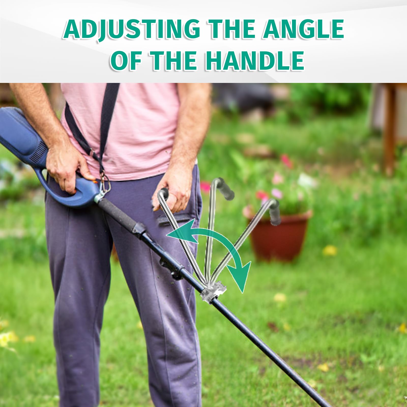 oyenbboi angle-adjustable handle allows upright trimming position