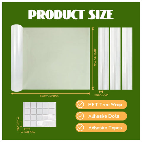 oyhqes Iguana Tree Wrap dot adhesives securing edges