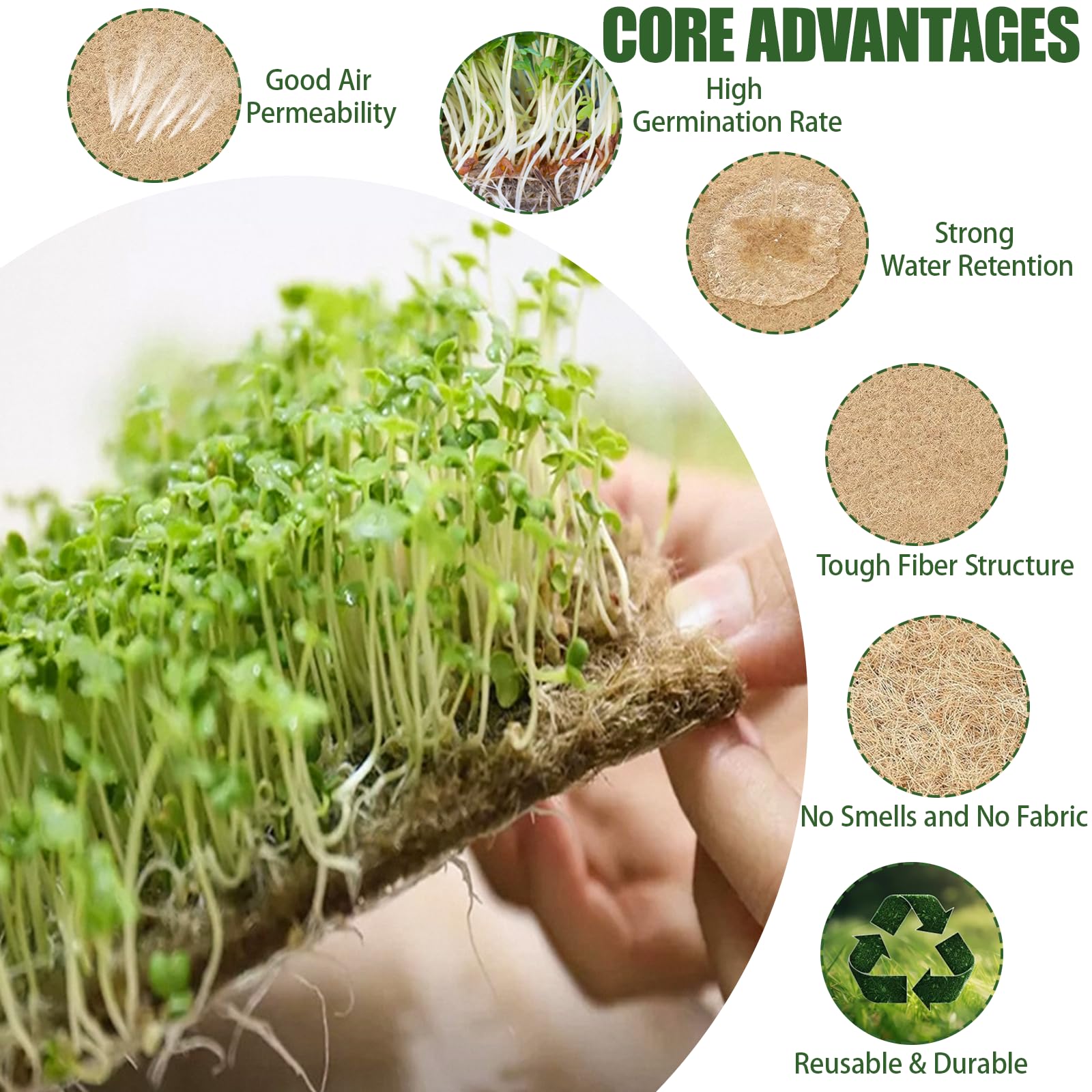 oyhqes seed starter pad ideal for microgreens and sprouts germination